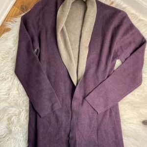 MAX SPORT Duster Cardigan EggPlant Anthropolgie